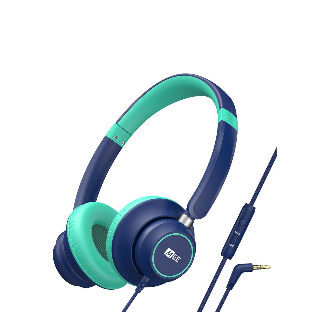 MEE audio KidJamz KJ45 3.5mm Safe Listening Headphones for Kids w/ Inline Microphone in Blue at Nordstrom