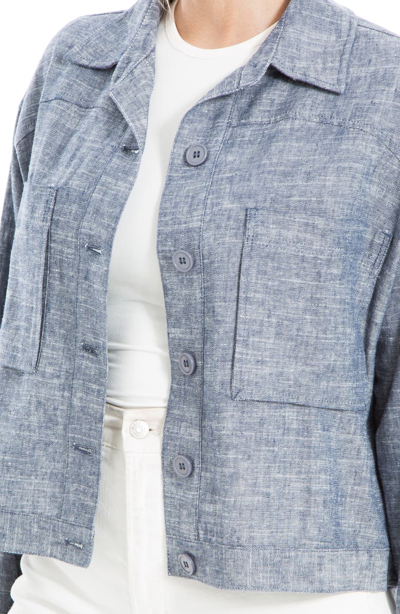 Crop Linen Blend Jacket