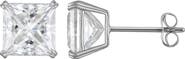 FZN <p>14K Gold Princess Cut Moissanite Stud Earrings</p>