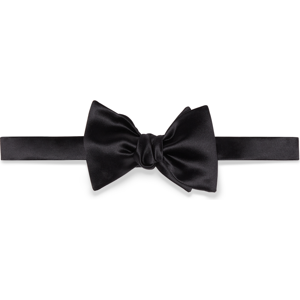 Brunello Cucinelli Satin Bowtie In Black