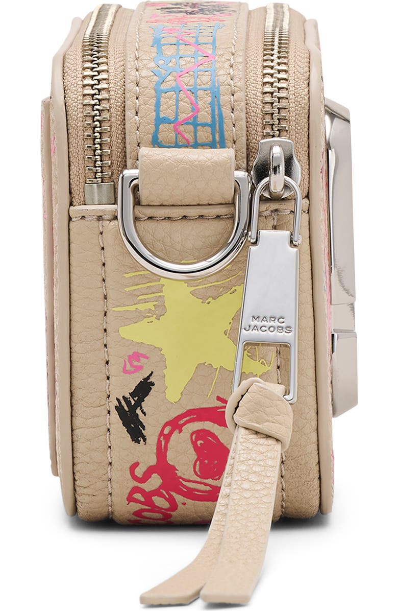 Marc Jacobs The Punk Scribble Snapshot Crossbody Bag, Alternate, color, Beige Multi