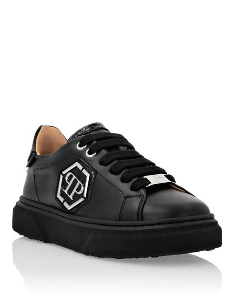 Leather Lo-Top Sneakers Hexagon Boy