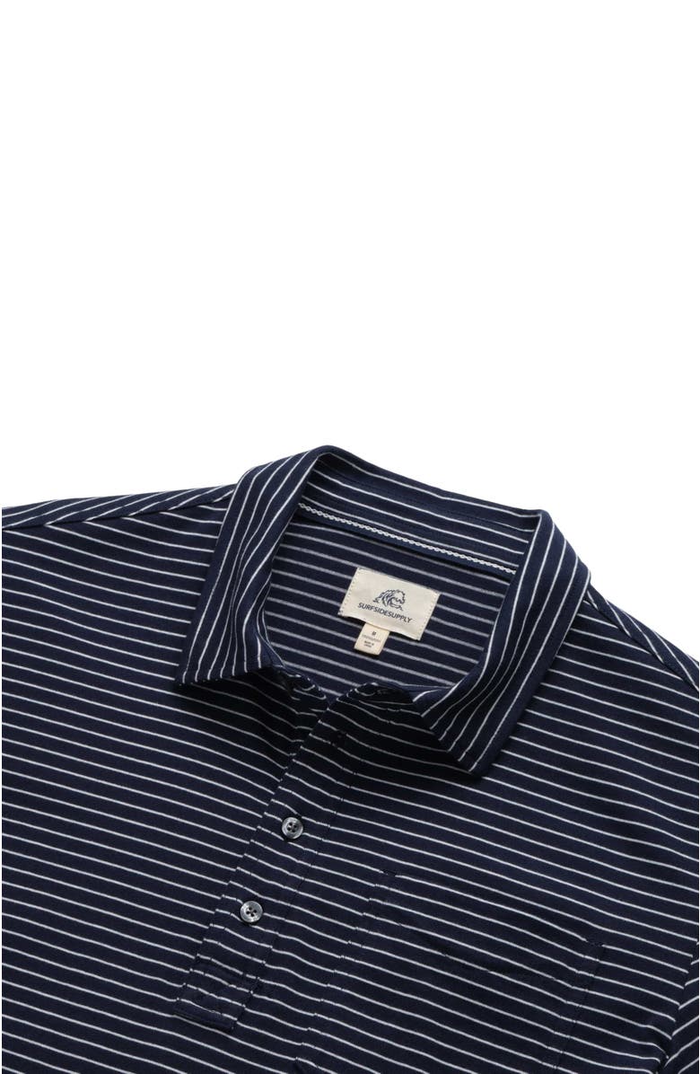 Surfside Supply Co. Michael Stripe Polo, Alternate, color, Navy Stripe