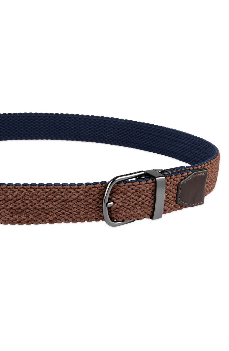 Cole Haan Reversible Stretch Web Belt, Alternate, color, Brown/ Navy