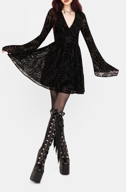 Lunafern Flute Sleeve Mini Dress