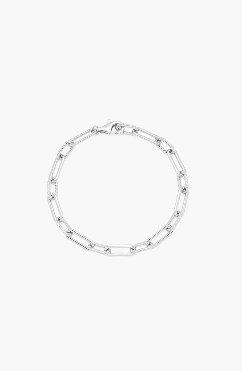YOJ Oto Rope Slim Chain Bracelet in Silver, Main, color, Silver