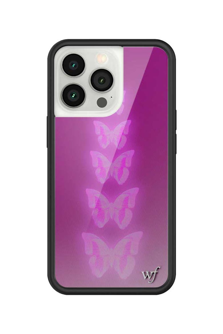 Neon Butterfly iPhone Case, Main, color, Purple
