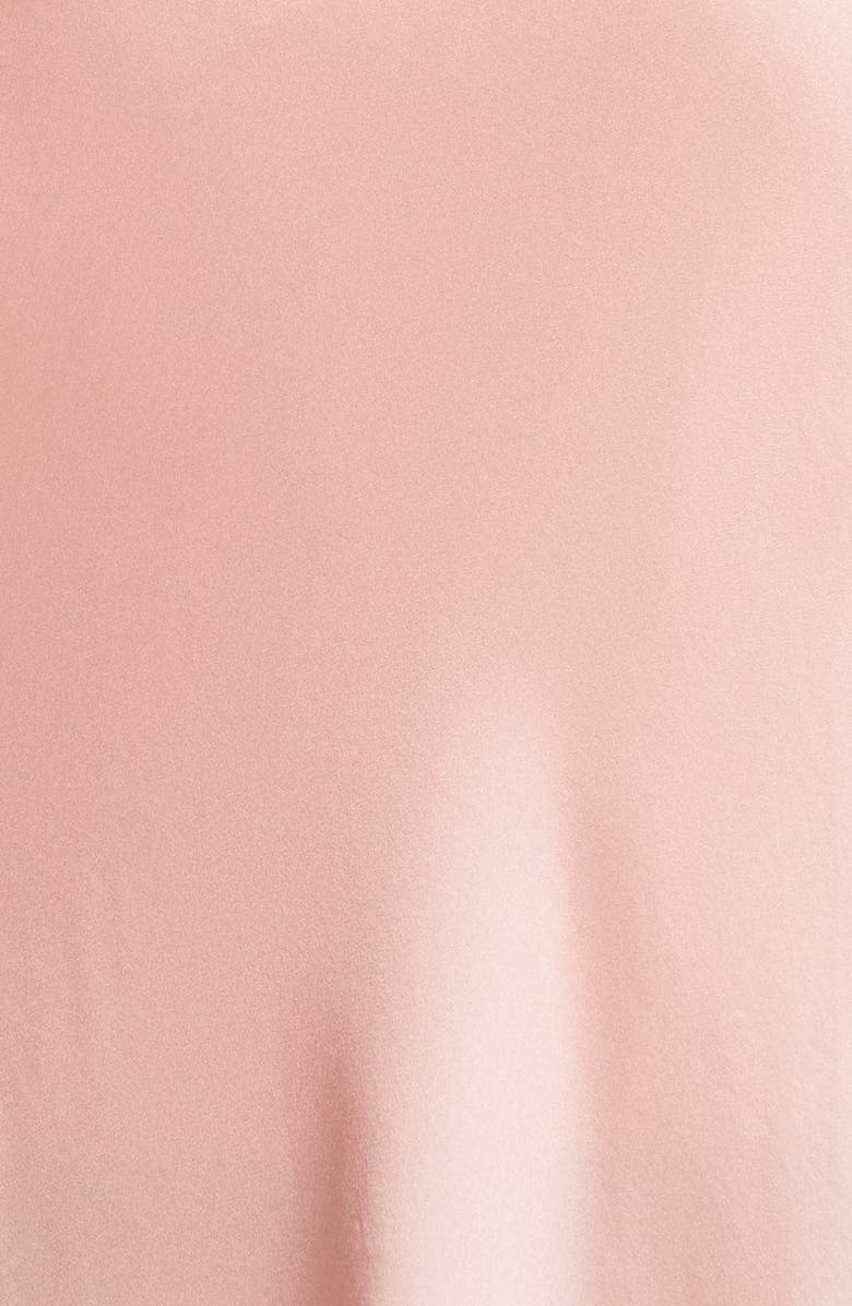 Cinq à Sept Marian Mix Media Side Ruched Gown, Alternate, color, Peony Pink