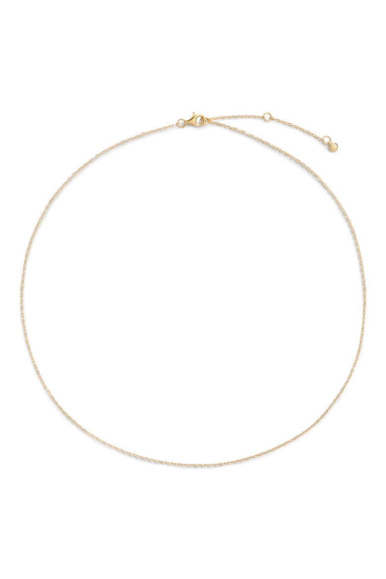 Slim Rolo Chain Necklace, Main, color, 18K GOLD VERMEIL