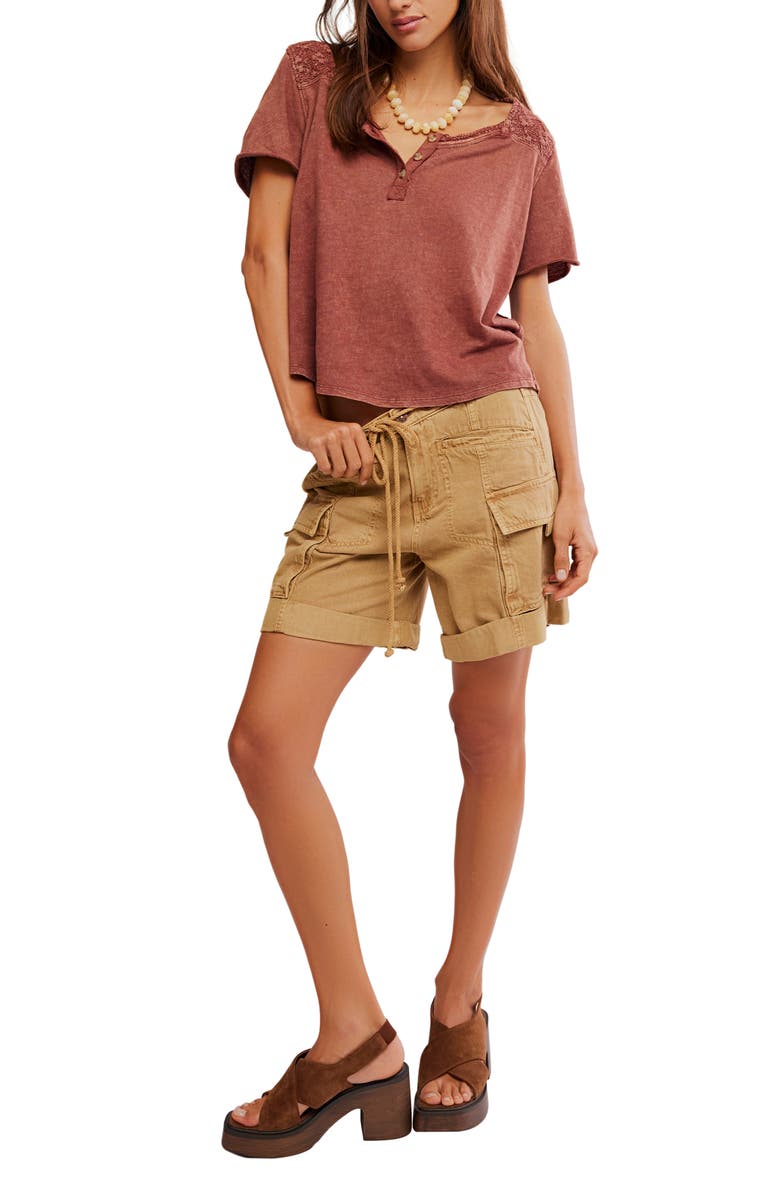 Free People Heirloom Henley Top, Alternate, color, Canyon Sunset