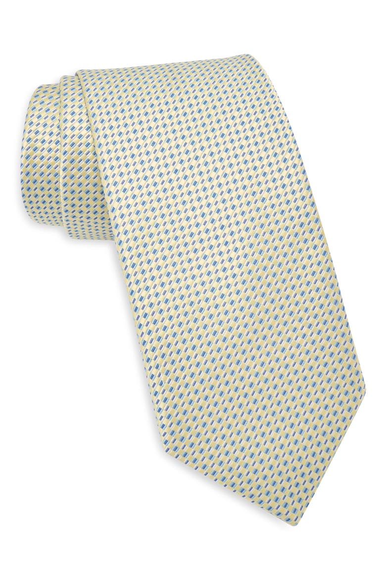 Sintra Geometric Jacquard Tie, Main, color, YELLOW