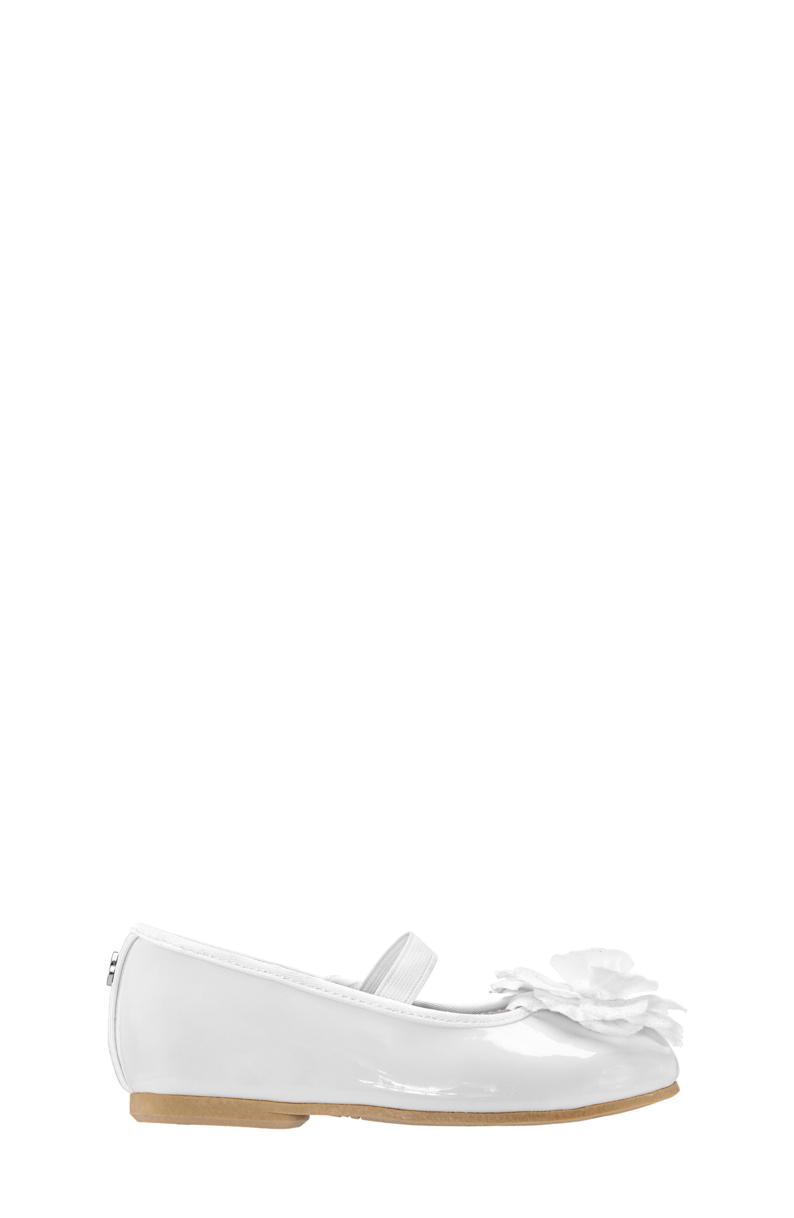 Estela Glitter Flat, Alternate, color, WHITE PATENT