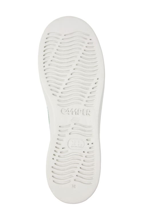 Camper Runner Up Perforated Platform Sneaker In Medium Green