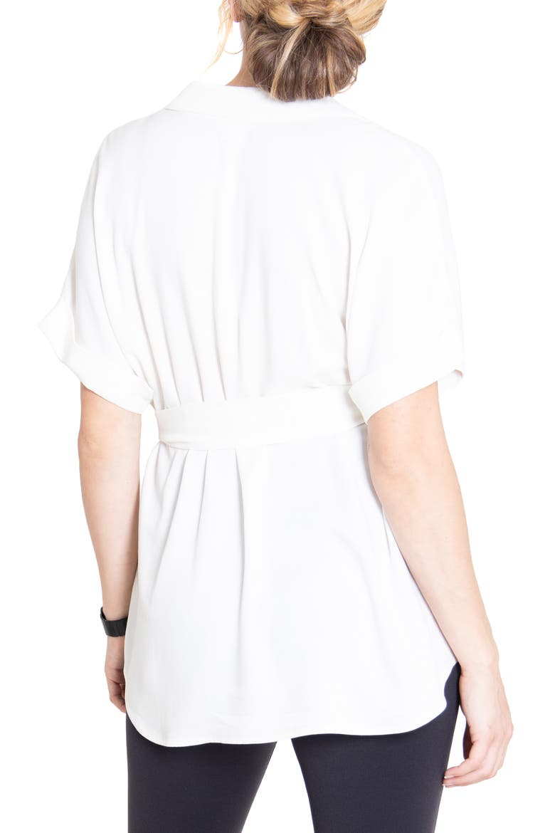 Ingrid & Isabel® Popover Tie Waist Maternity Top, Alternate, color, IVORY