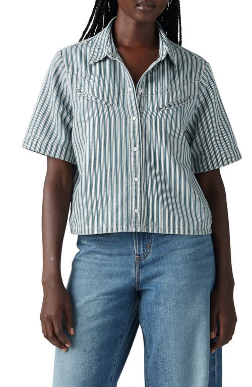 Levi's Rinoa Camp Shirt In Mischa Stripe Denim