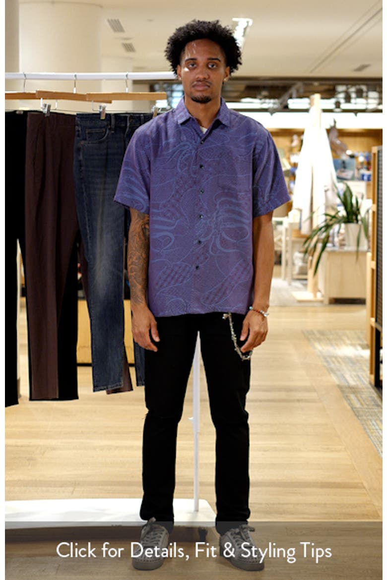 Ho'l Nalo Jacquard Short Sleeve Button-Up Shirt video