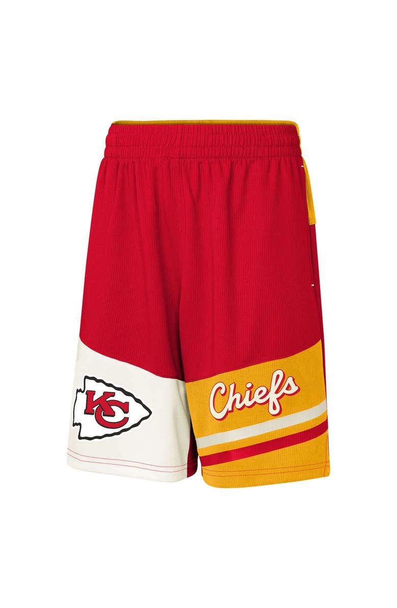 Outerstuff Youth Red Kansas City Chiefs Fandemonium Mesh Shorts, Alternate, color, Red