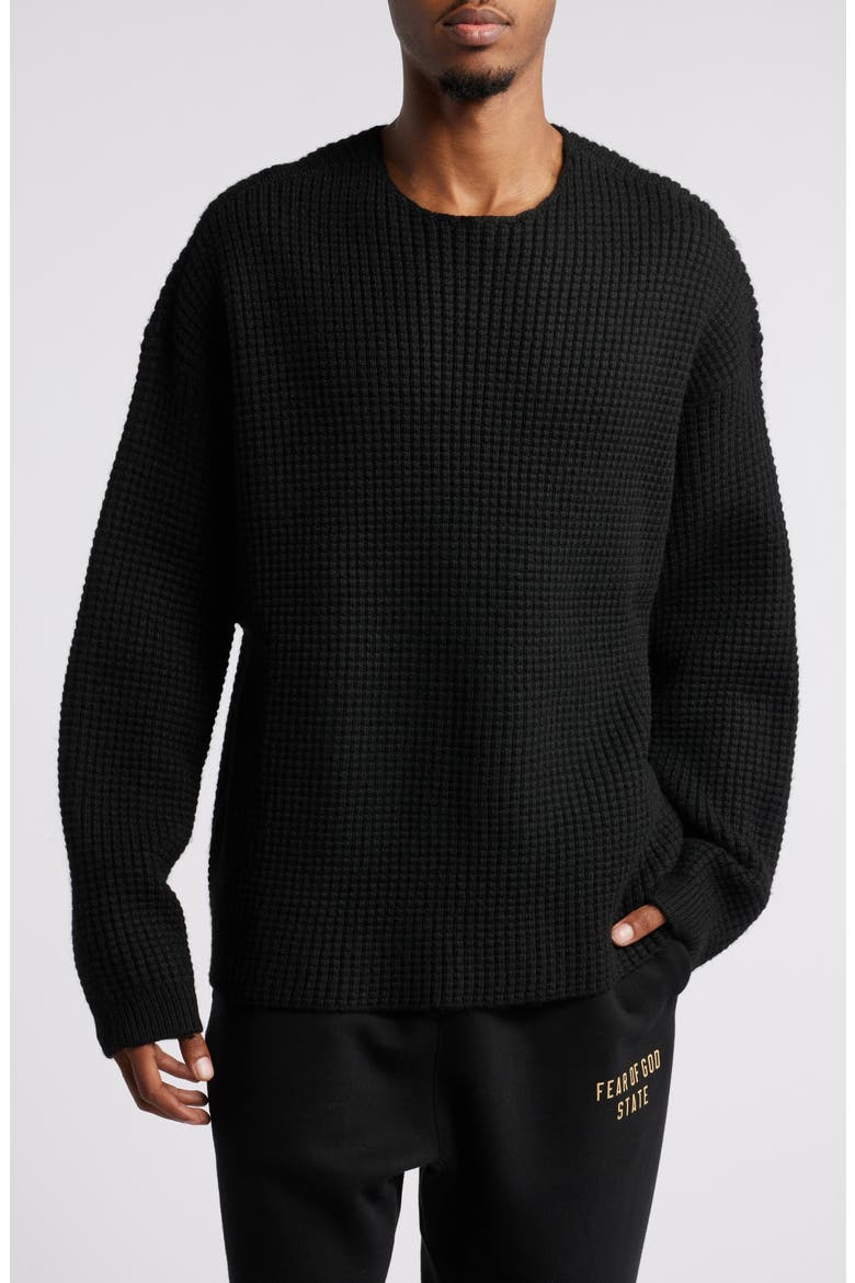 Fear of God Essentials Gender Inclusive Heavy Waffle Knit Crewneck
