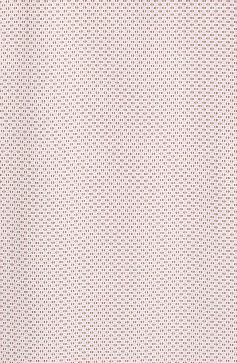 BOSS Ronn Slim Fit Geo Print Short Sleeve Button-Up Shirt, Alternate, color, Dark Red