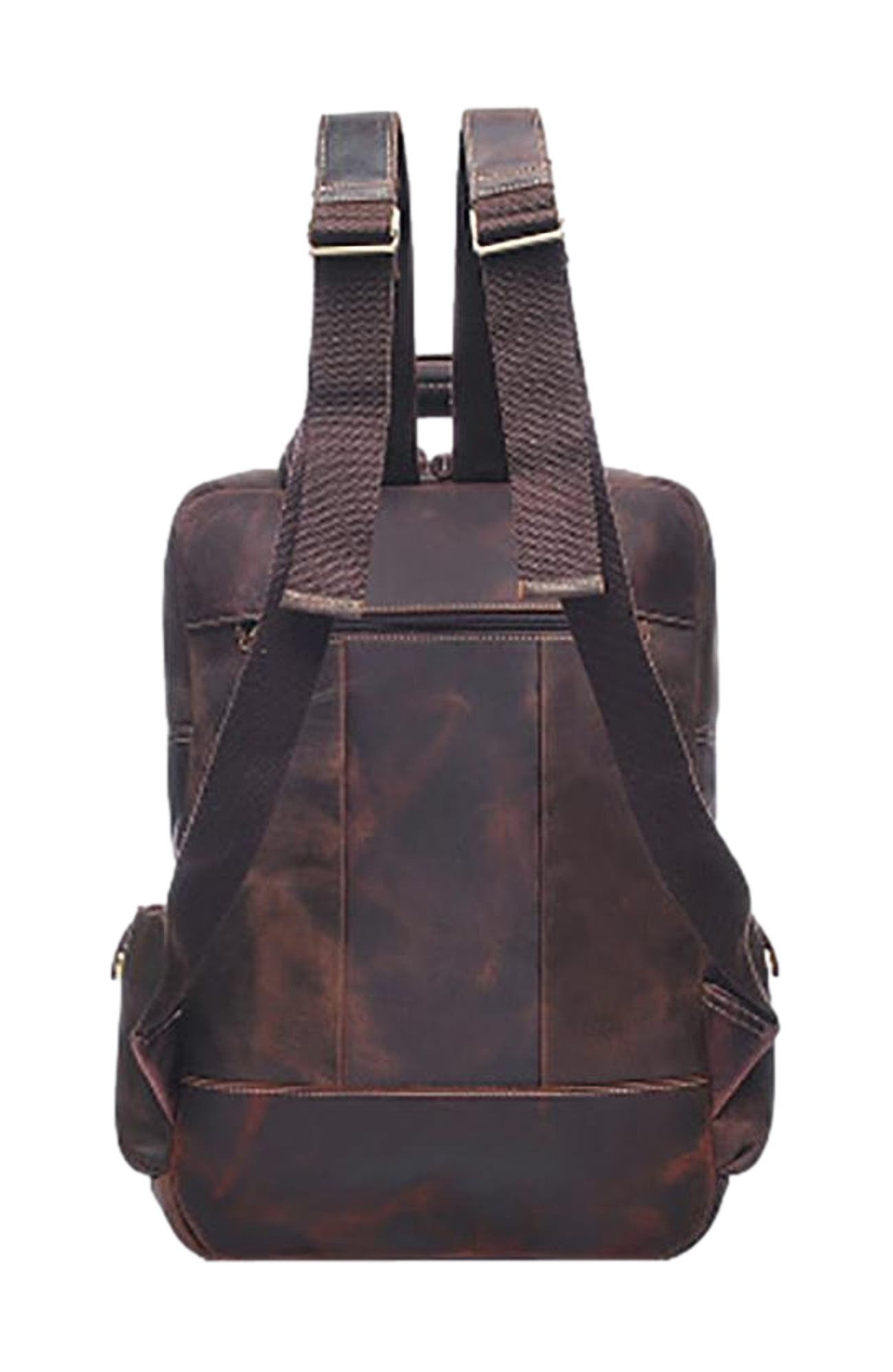 STEEL HORSE LEATHER The Shelby Backpack | Handmade Genuine Leather Backpack, Alternate, color, Dark Brown