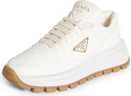 Prada Triangle Logo Lace-Up Sneaker