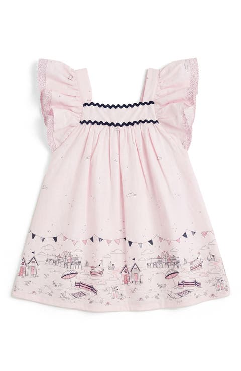 Kids' Beach Border Print Cotton Sundress (Toddler & Little Kid)