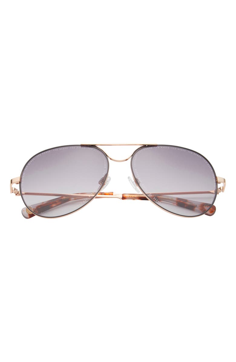 Ted Baker London 58mm Polarized Aviator Full Rim Sunglasses, Main, color,