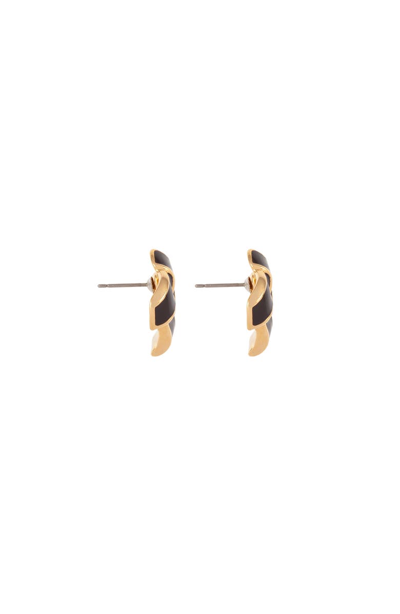 Susan Caplan 1990s Vintage D'Orlan Black Enamel Necklace and Earrings Set, Alternate, color, D'orlan