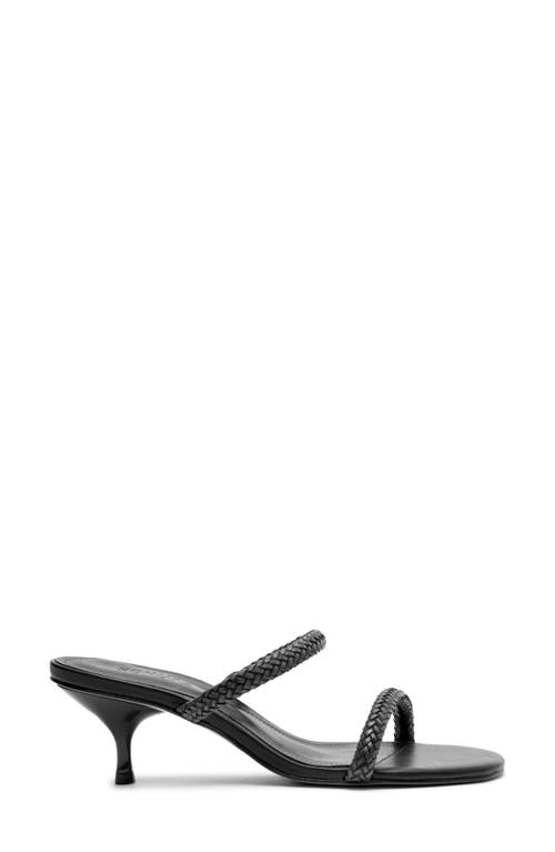 Shop Schutz Taliah Woven Strap Kitten Heel Slide Sandal In Black