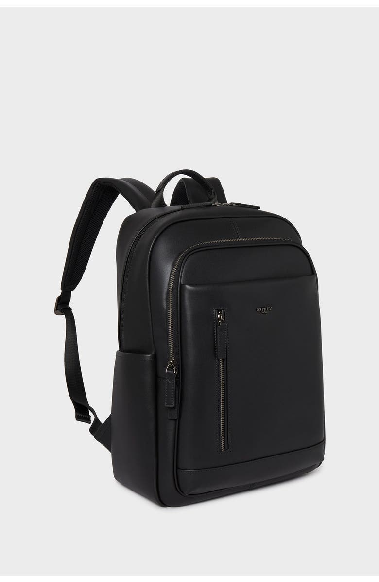 Osprey London The Hudson Leather Backpack, Alternate, color, Black
