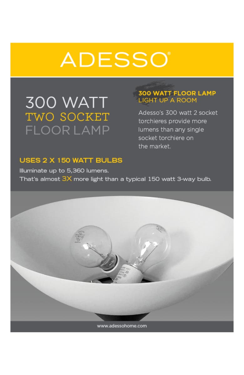 ADESSO LIGHTING Expo Torchiere Floor Lamp, Alternate, color,