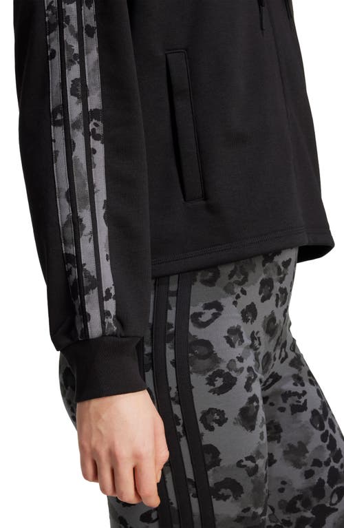 Adidas Originals Adidas 3-stripes Full Zip Hoodie In Black