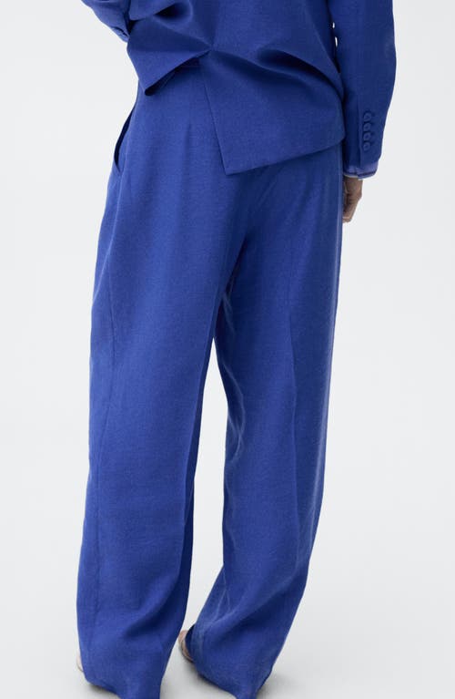 Shop Mango Pleat Front Wide Leg Suit Pants