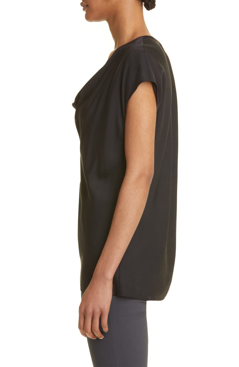 Vince Cowl Neck Cap Sleeve Silk Blend Blouse, Alternate, color,