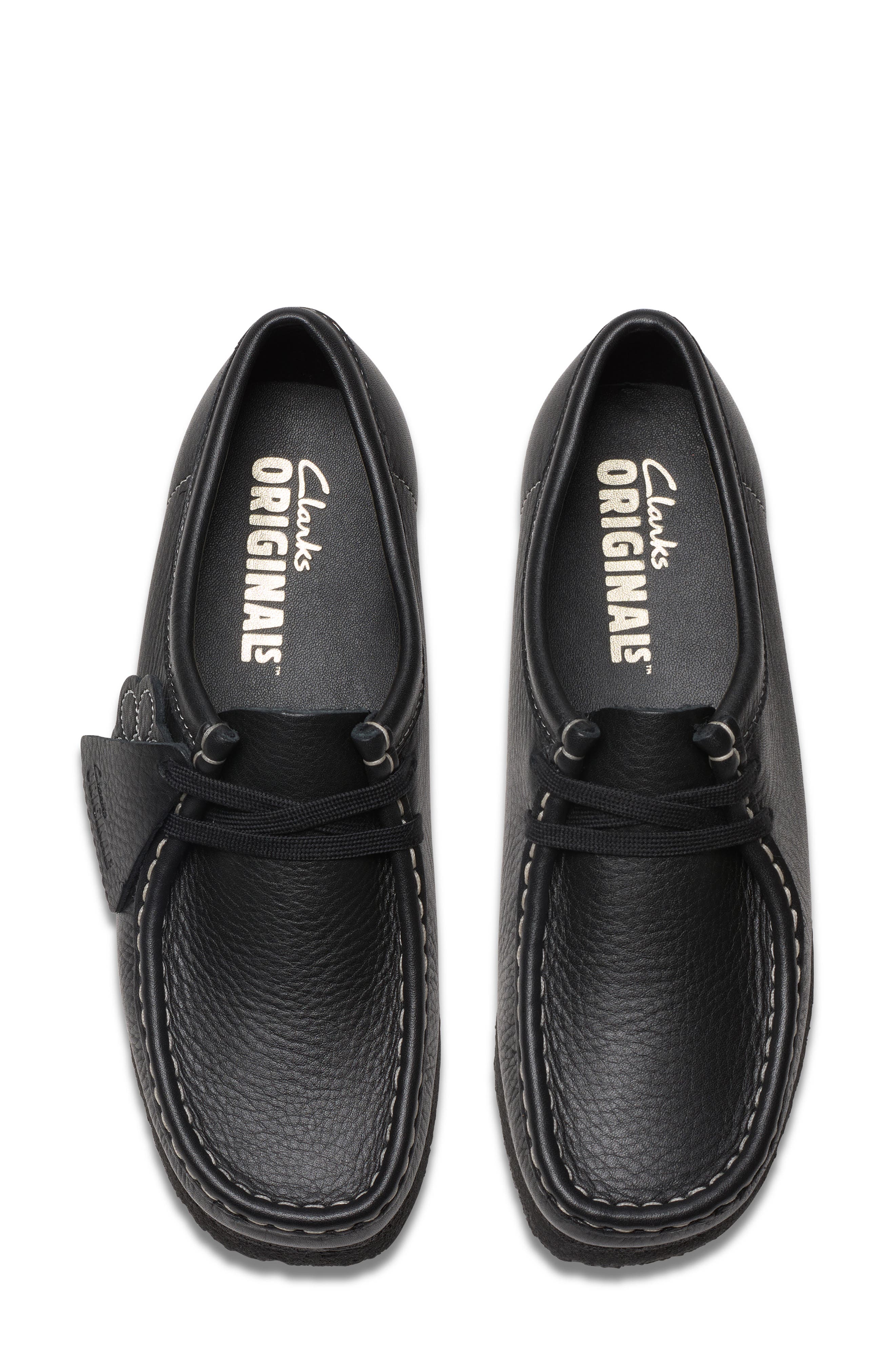 Clarks<sup>®</sup> Originals Wallabee Chukka Boot, Alternate, color, Black Tumbled Leather