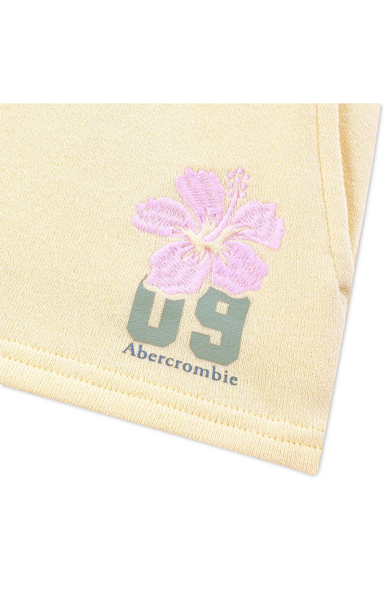 abercrombie kids Kids' Logo Detail Sweat Shorts, Alternate, color, Anise Flower