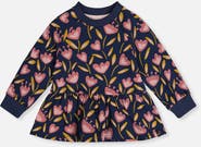 Deux par Deux French Terry Peplum Hem Raglan Sleeve Top