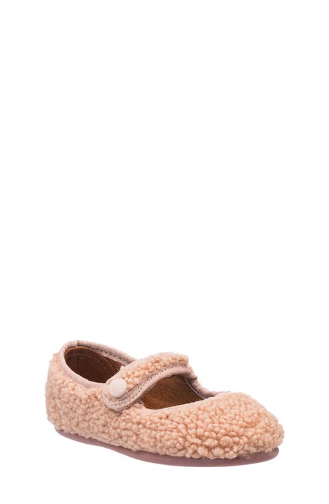 Kids' Faux Shearling Mary Jane Flat (Walker, Toddler & Little Kid)