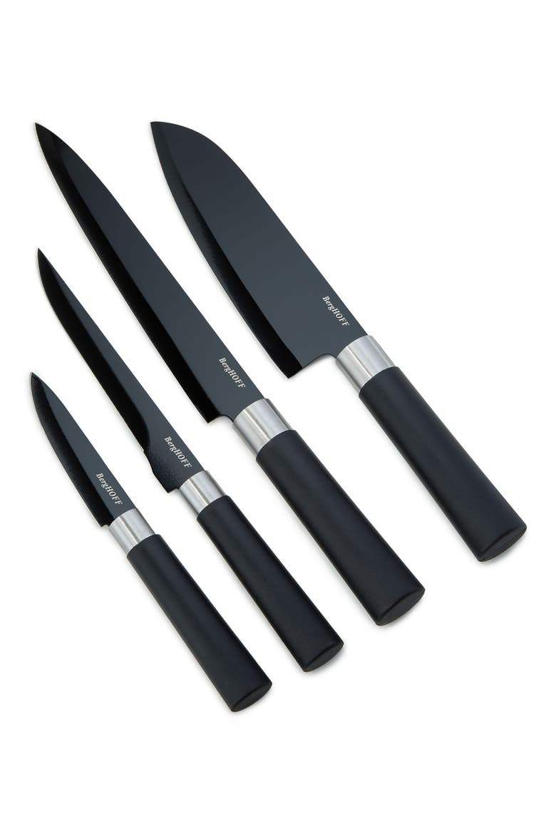 DiNA Prime 4-Piece Knife Set, Main, color, BLACK