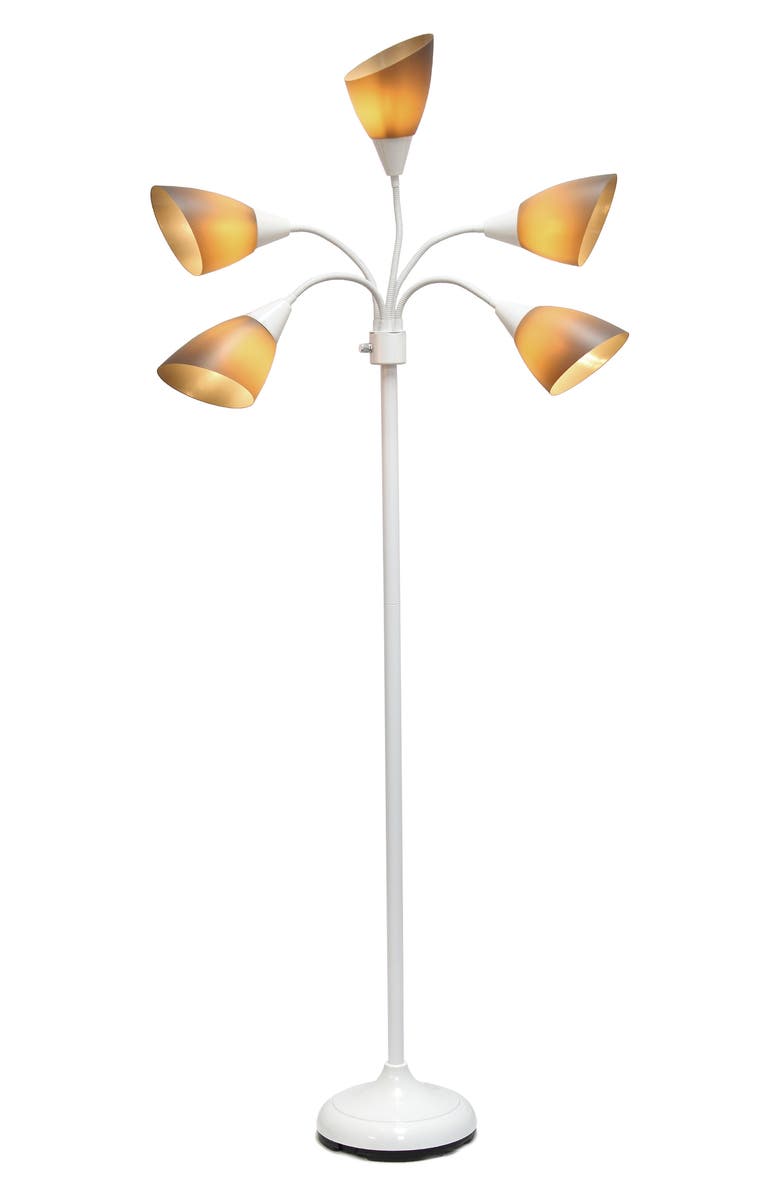 LALIA HOME Five Light Goose Neck Floor Lamp, Alternate, color, 