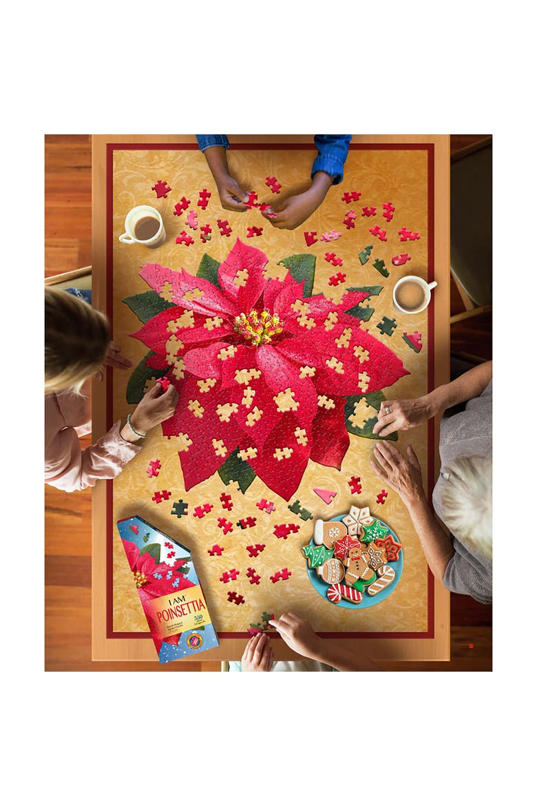 Poinsettia 350 Piece Jigsaw Puzzle, Alternate, color, Multicolored