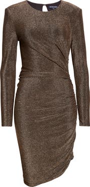 Veronica Beard Cyrus Long Sleeve Ruched Body-Con Dress