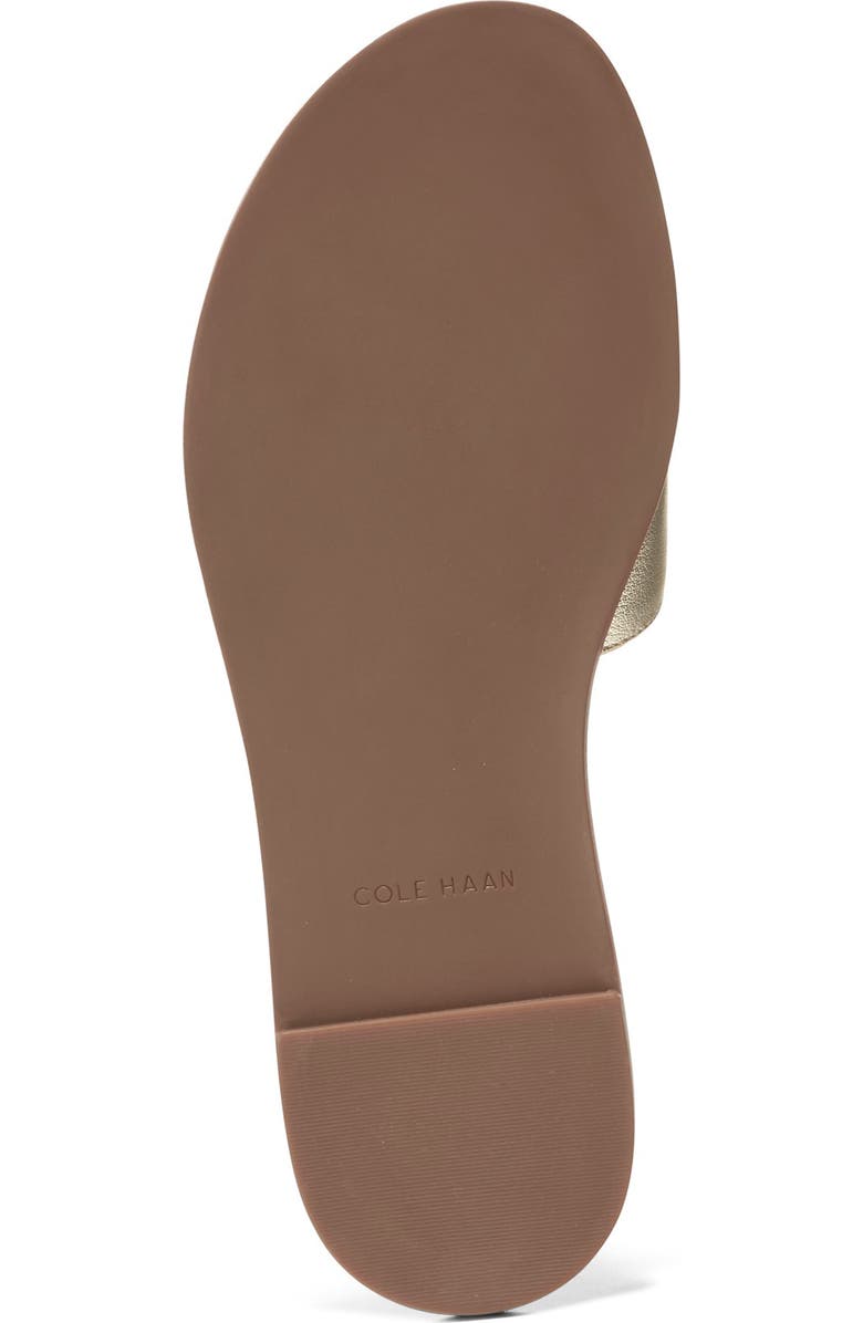 Cole Haan Flynn Logo Slide Sandal, Alternate, color, Gold Leather