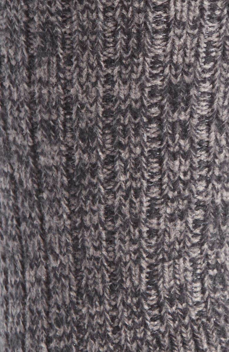 UGG<sup>®</sup> Trey Rib Crew Socks, Alternate, color, Blk