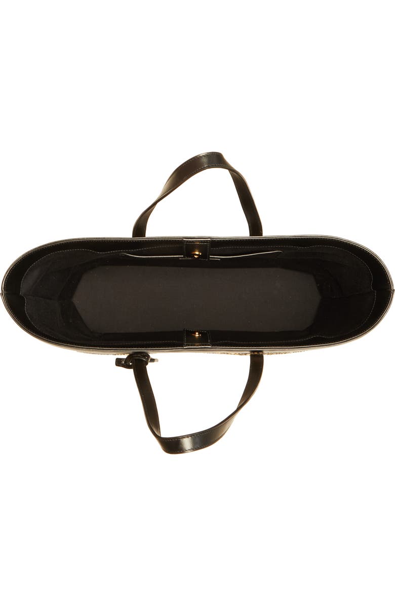 Saint Laurent Stripe Straw Shopper, Alternate, color,