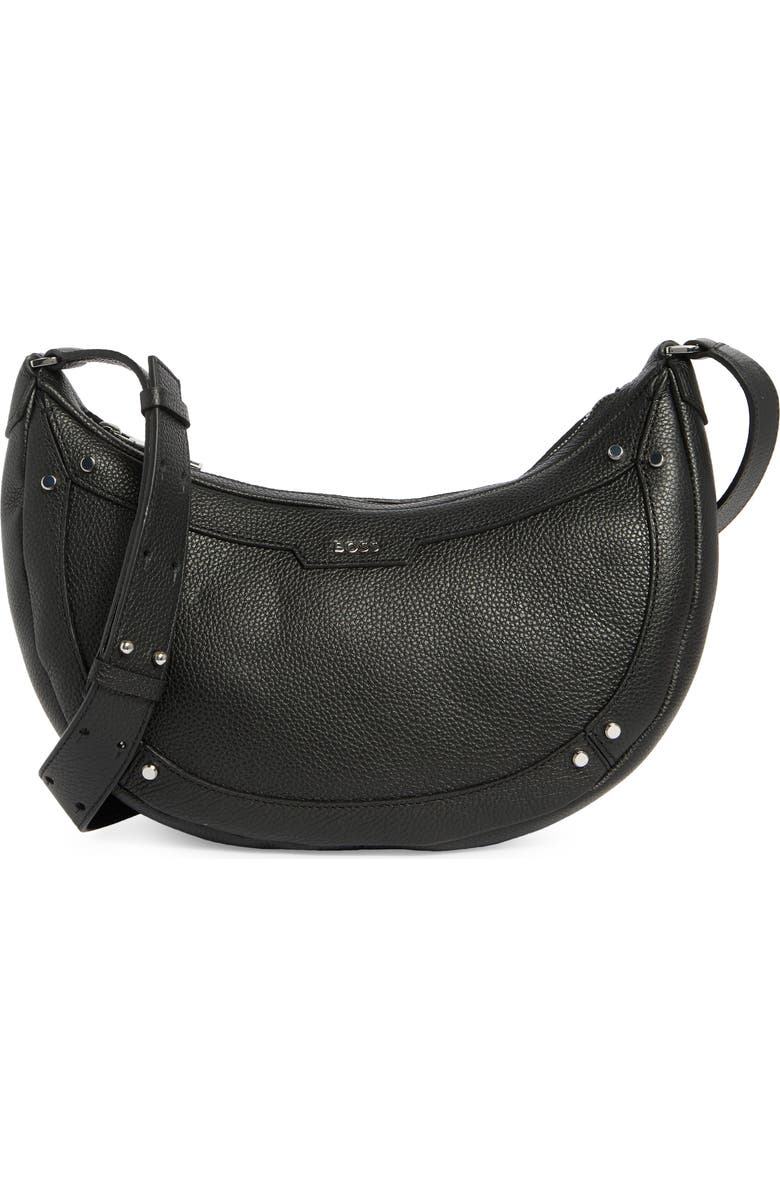 BOSS Ivy Hobo Bag, Main, color, Black