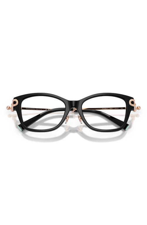 Tiffany & Co . Butterfly 51mm Low Bridge Rectangular Optical Glasses In Black