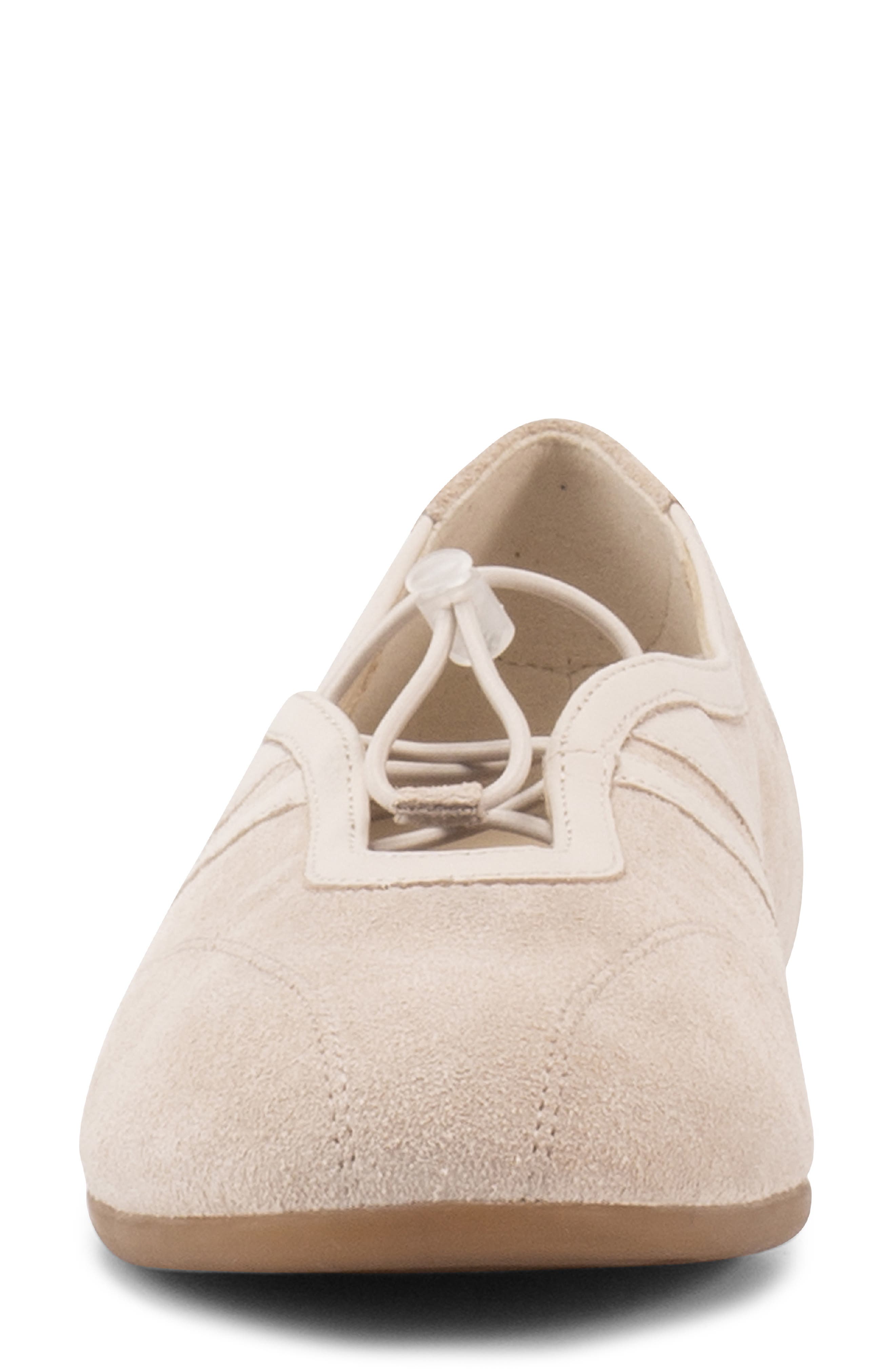Hollie Lace-Up Flat, Alternate, color, OFF WHITE