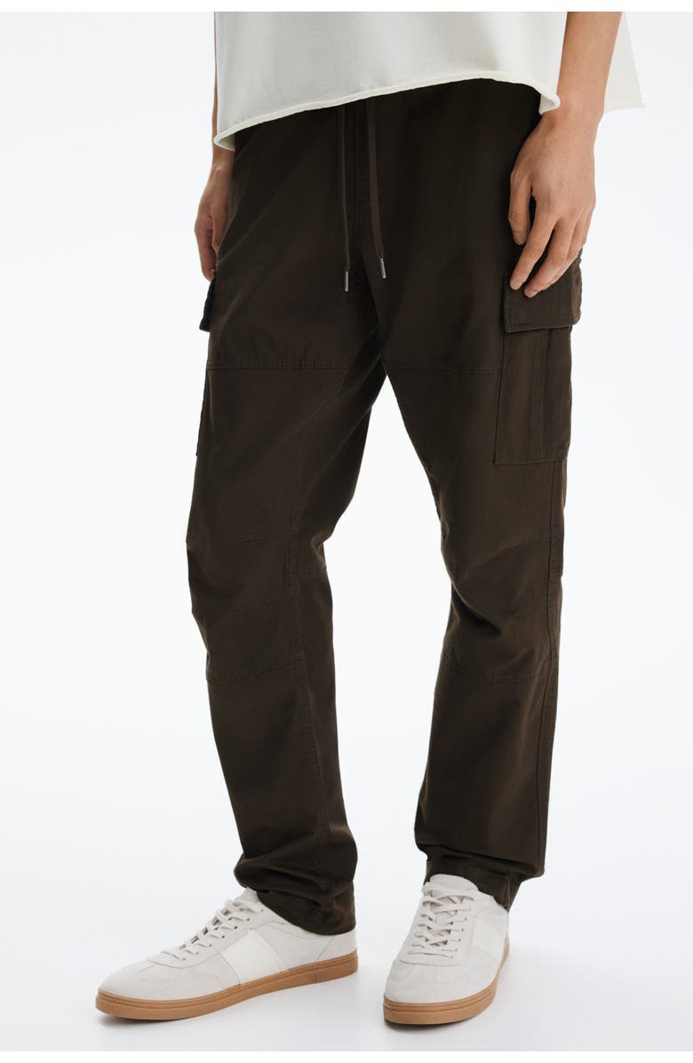 H&M Slim Fit Cargo Trousers, Alternate, color, Dark Khaki Green