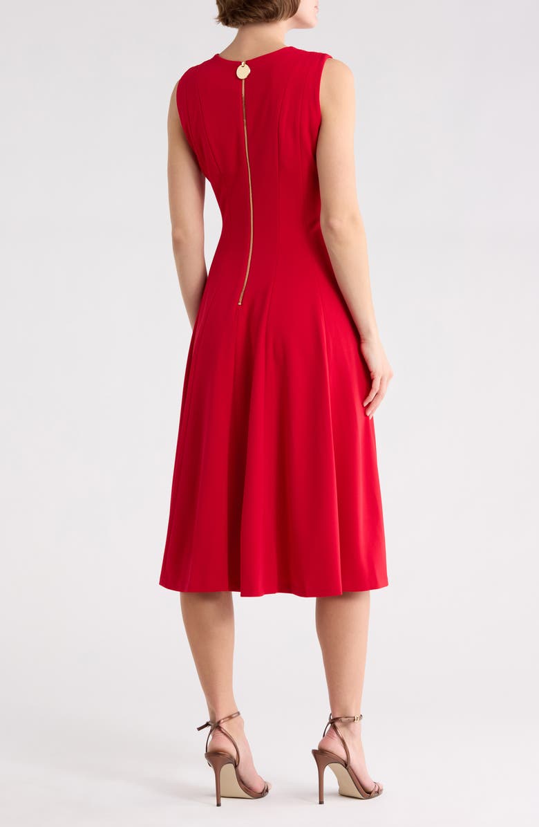 Calvin Klein Sleeveless Midi Dress, Alternate, color, Red